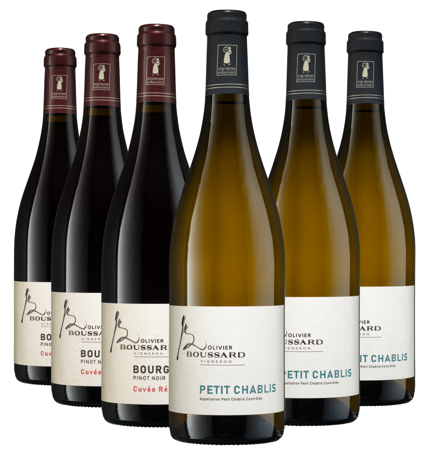 Mixed case: 3x Petit Chablis & 3x Pinot noir